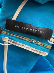 Roland Mouret blue cotton blend dress size UK12/US8