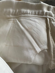 Max Mara cream 100% cotton trousers size UK10/US6