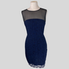 Diane Von Furstenberg navy & black lace sleeveless dress size UK12/US8