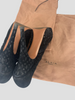 Alaia black suede open toe heels size UK6/US8