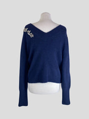 Veronica Beard navy studded jumper size UK10/US6