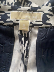 Michael Kors black & white cotton blend shorts size UK10/US6