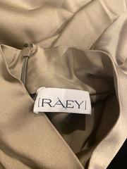 Raey beige metallic 100% silk short sleeve top size UK8/US4