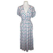 Goa pink print short sleeve dress size UK10/US6