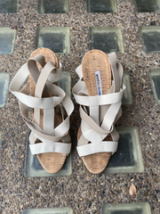 Manolo Blahnik cream bandage heels size UK7/US9