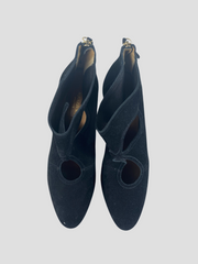 Aquazurra black suede heels size UK7/US9