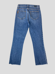 Paige blue denim straight cropped jeans size UK8/US4