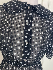 The Kat dress By Marc Jacobs black spotted short sleeve dress size UK6/US2