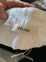 Celine black wool blend straight trousers size UK8/US4