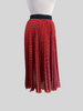 Maje red print drape midi skirt size UK12/US8