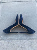Gianvito Rossi navy velvet heels size UK6/US8