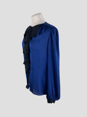 Emilio Pucci navy long sleeve blouse size UK12/US8