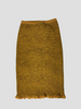 Proenza Schouler brown 100% cotton pencil skirt size UK6/US2