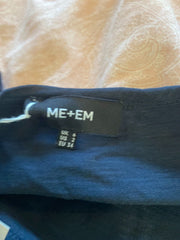 ME+EM navy 100% cotton short sleeve top size UK6/US2