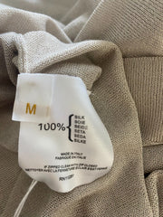 Beige sleeveless 100% silk top size UK10/US6