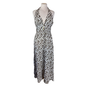 Heidi Klein khaki & white long sleeveless dress size UK12/US8