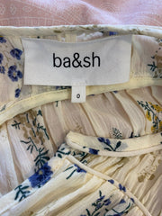 Bash yellow floral print short sleeve dress size UK6/US2