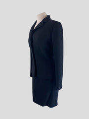 Dolce & Gabbana black 100% virgin wool skirt suit size UK12/US8