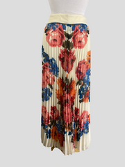 Sezane multicoloured pleated midi skirt size UK10/US6