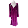 Rebecca Vallance pink velvet long sleeve evening dress size UK16/US12