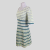 Missoni green print cotton blend short sleeve dress size UK14/US10