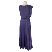 Jenny Packham purple 100% silk long evening dress size UK12/US8