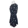 Reformation black floral print short sleeve dress size UK12/US8