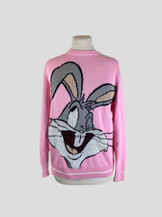 Iceberg pink rabbit print long sleeve top size UK8/US4