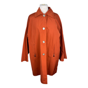 Max Mara orange A- line coat size UK14/US10