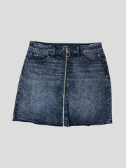 Paige grey denim cotton blend short skirt size UK8/US4