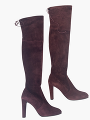 Stuart Weitzman burgundy suede boots size UK6.5/US8.5