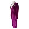 Rebecca Vallance pink velvet long sleeve evening dress size UK16/US12