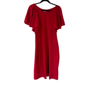 Colette Dinnigan red 100% merino wool short sleeve dress size UK8/US4