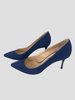 Sergio Rossi navy suede heels size UK4.5/US6.5