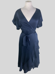 Diane Von Furstenberg navy short sleeve dress size UK8/US4