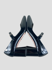 Prada black patent leather heels size UK7/US9