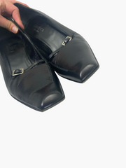 Gucci black leather heels size UK5/US7