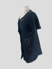 Chloe black silk & cotton blend short sleeve jacket size UK8/US4