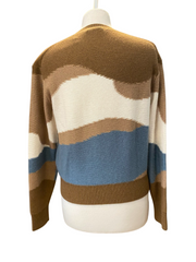 Theory brown & cream 100% cashmere jumper size UK8/US4
