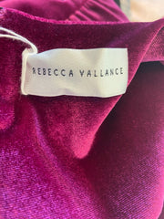 Rebecca Vallance pink velvet long sleeve evening dress size UK16/US12