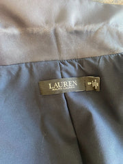 Ralph Lauren dark navy 100% lamb leather jacket size UK14/US10