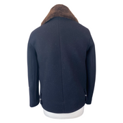 Sandro navy sheep jacket size UK8/US4