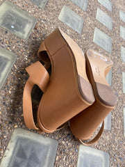 Salvatore Ferragamo tan leather wedges size UK7.5/US9.5