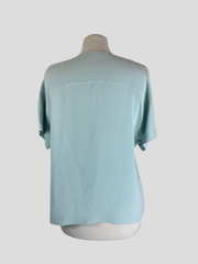Joseph blue 100% silk short sleeve top size UK10/US6