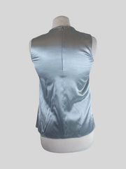 Emporio Armani grey silk blend sleeveless top size UK8/US4