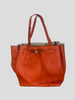 Celine Phantom Cabas Tie grained leather orange medium handbag
