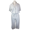 James Perse grey cropped twill jumpsuit size UK6/US2