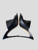 Gianvito Rossi black leather open toe heels size UK5/US7