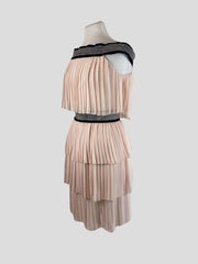Ramon Filip powder pink pleated sleeveless dress size UK10/US6