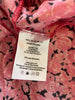 Rixo pink print silk & cotton long sleeve midi dress size UK12/US8